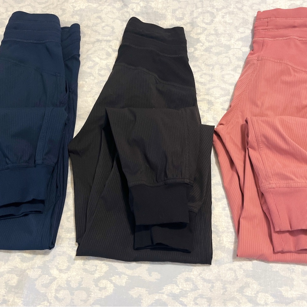 lululemon athletica pants - Blue, Black, and Pink. 3 pairs. - Picture 3 of 5